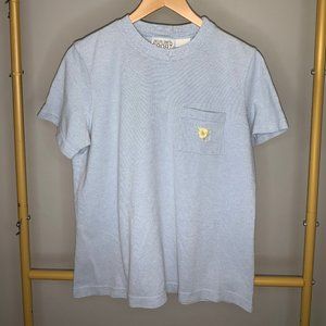 Vintage Floral Embroidered Pocket T-Shirt Tee